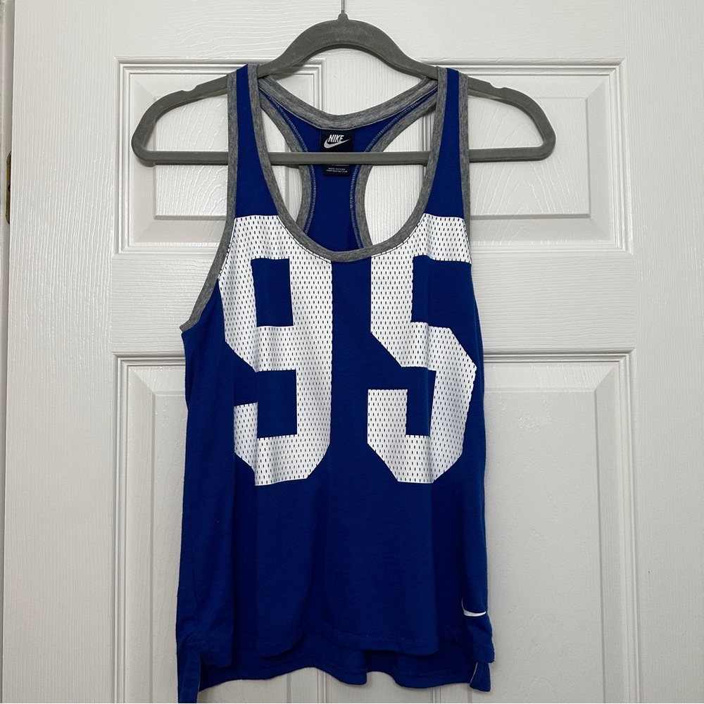 Nike Blue and Gray Tank Top